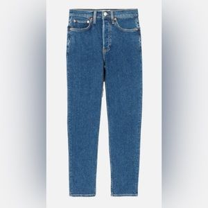 RE/DONE Women’s 90s High Rise Ankle Crop Jeans in Western Rinse